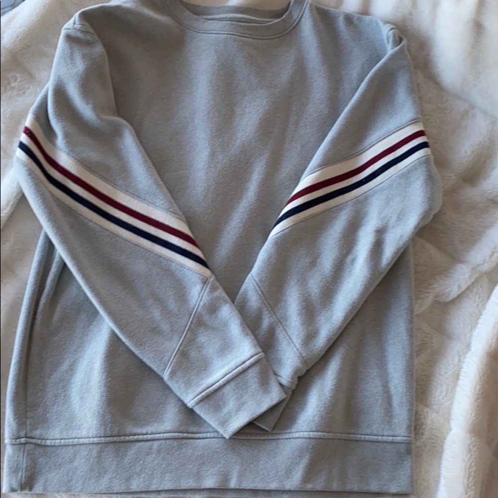 Original Use | Grey Crew Sweatshirt w/stripes, S